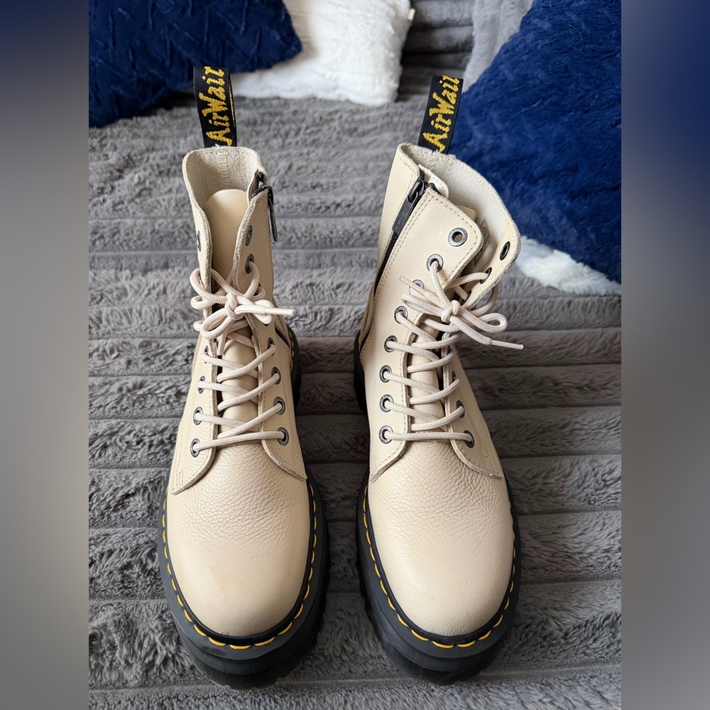 Cream Doc Martens